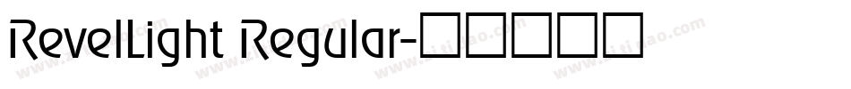RevelLight Regular字体转换
